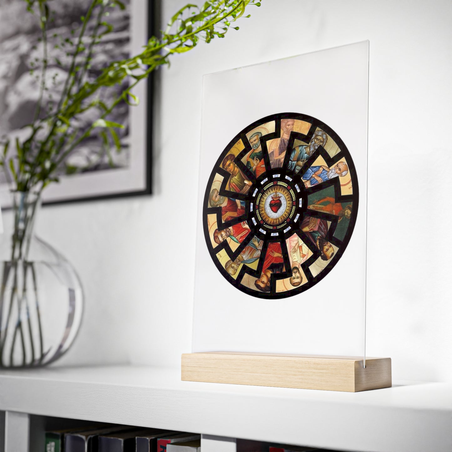 Vibrant Apostle Sun Acrylic Sign With Sustainable Wooden Stand – 2 Sizes Available