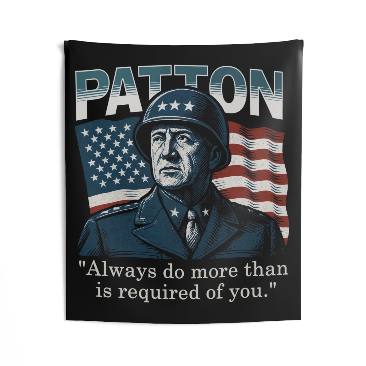 General Patton Inspirational Wall Tapestry