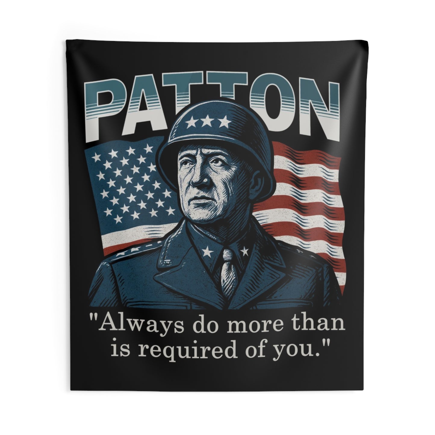 General Patton Inspirational Wall Tapestry