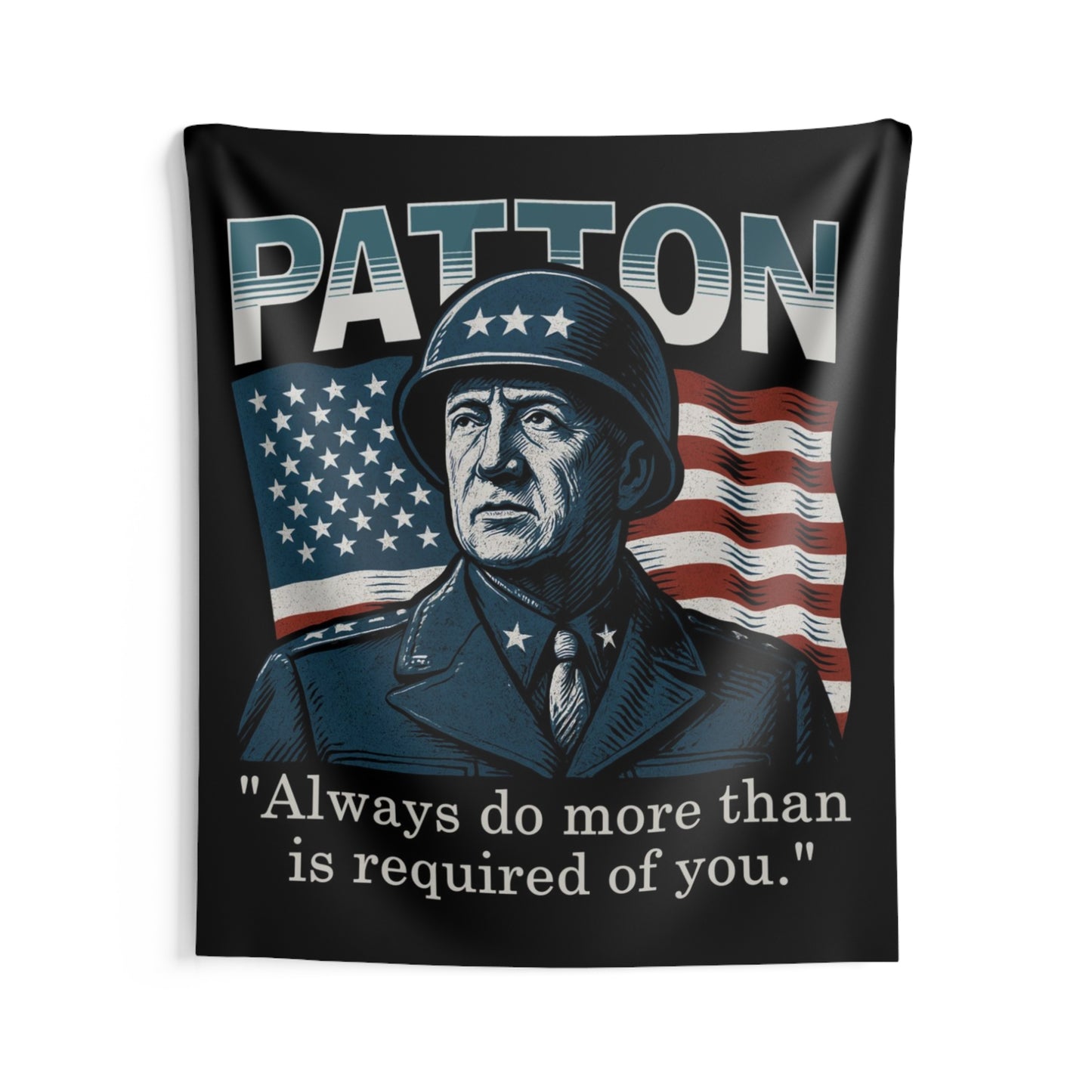 General Patton Inspirational Wall Tapestry